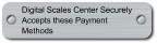 Digital Scales Center Securely Accepts these Payment Methods